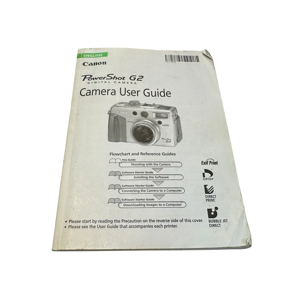 Canon PowerShot G2 4.0MP Digital Camera Bundle Silver with Case and Manuals